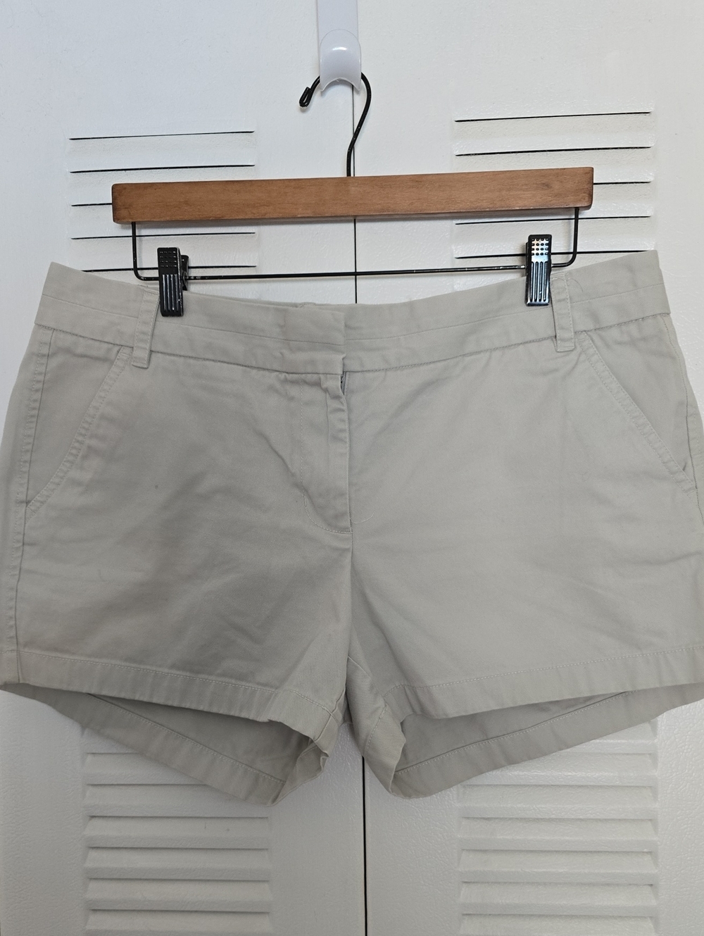 J. Crew Light Beige Cotton Bermuda Shorts
